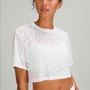 Lululemon All Yours Cropped Veil Tee